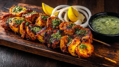 Achari Mushroom Tikka