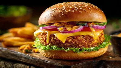 Veg Kurkure Burger